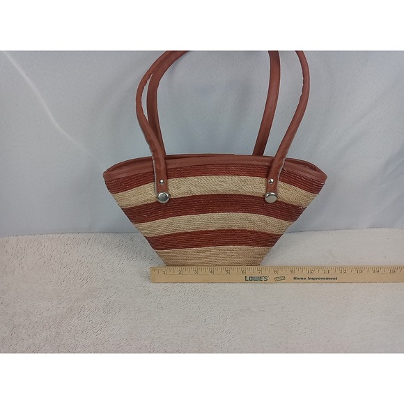 Vintage Fashion Straw Handbag Woven Rattan Top Handle‎ Bag Small Wicker Purse - Picture 6 of 11